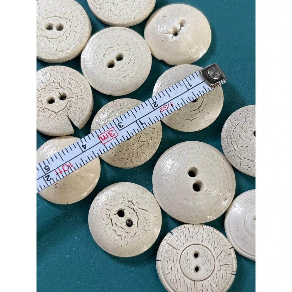 13pc Vintage Cream Composite‎ Buttons Assorted 1-1.25